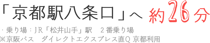 「京都駅八条口」へ約26分