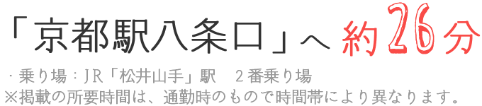 「京都駅八条口」へ約26分