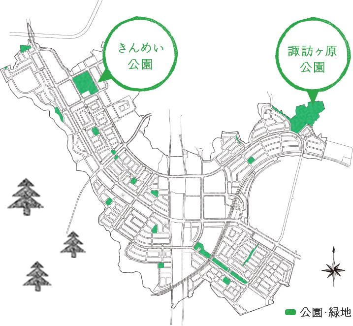 京阪東ローズタウン全体計画図